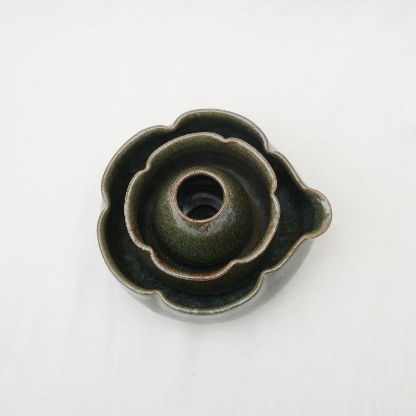 Set Matcha Floral en Verde Bosque
