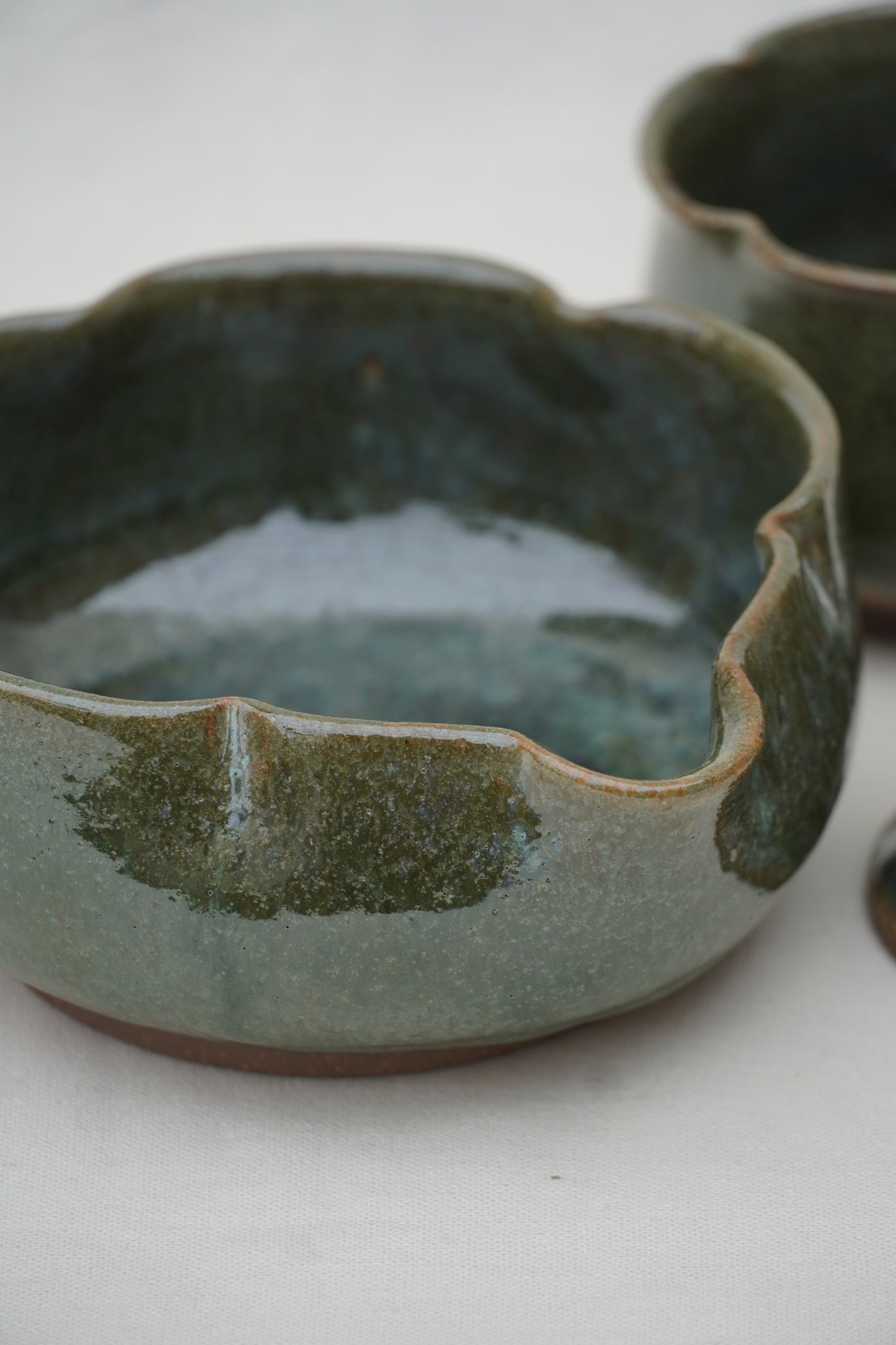 Set Matcha Floral en Verde Bosque