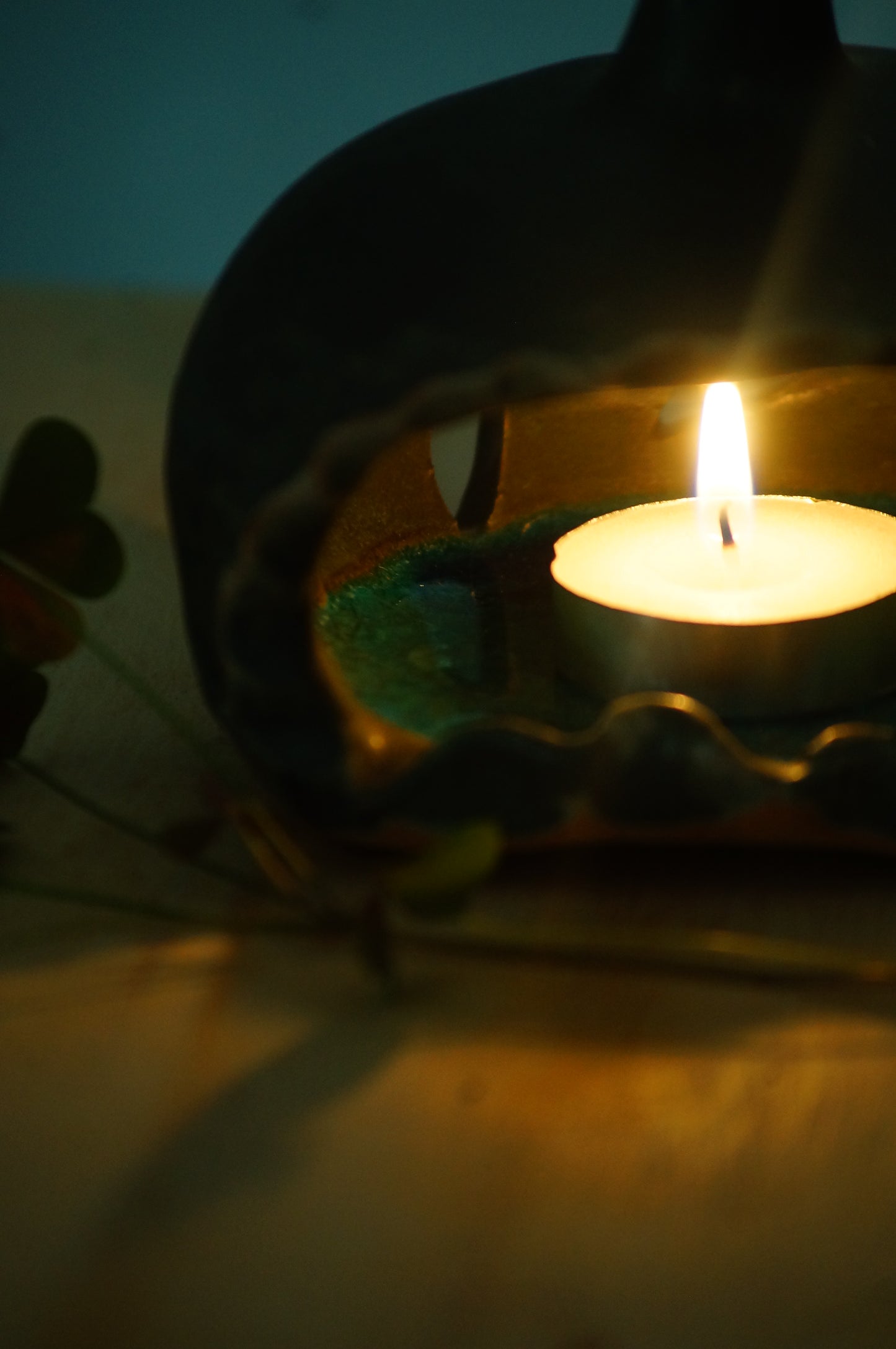 Luminaria de fantasía en azul marino