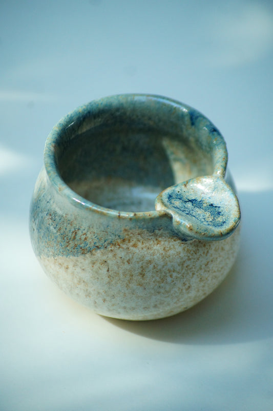 Cenicero Personal en blanco y celeste